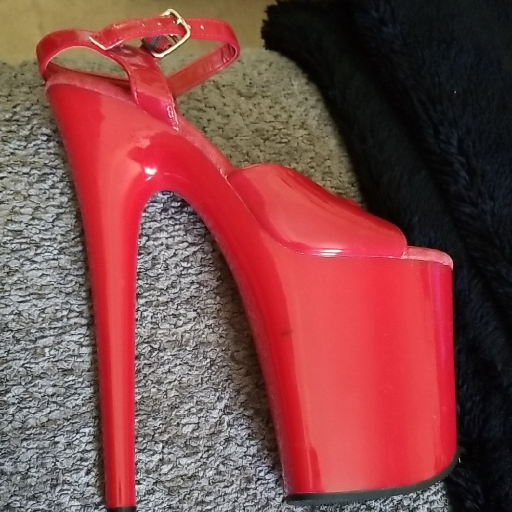 Pleaser Red Platform Heels